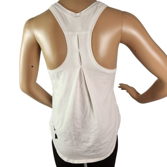 LULULEMON Bright White Lightweight Cotton Racerback Layering Loose Top Sz 4 - Picture 3 of 6